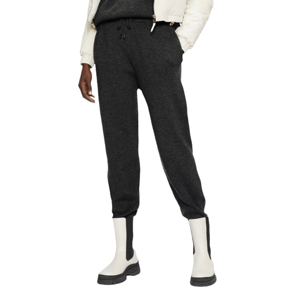 Ted Baker Luciiyy Drawstring Knit Joggers Pants Charcoal Gray Size 1 Loungewear